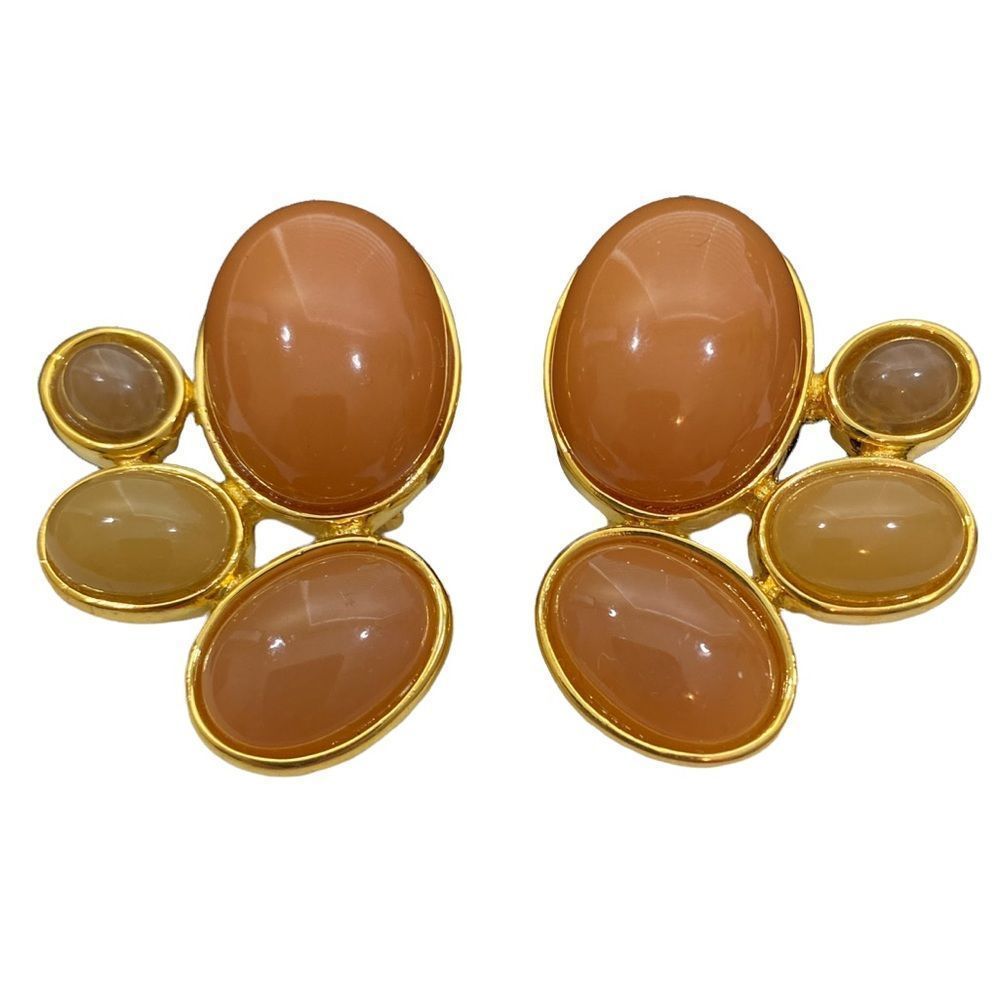Vintage Gold Earrings With Jelly Bellies